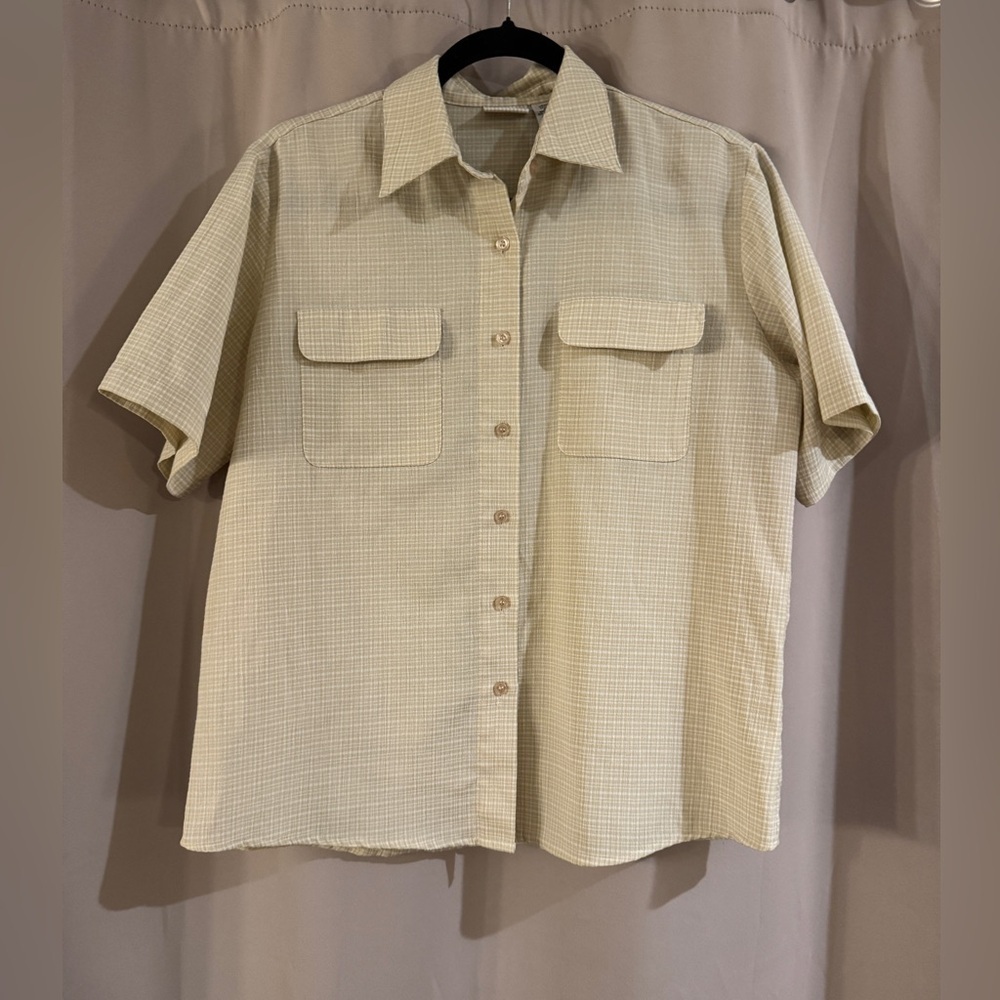 White Stag Light Tan Casual Button Down Shirt